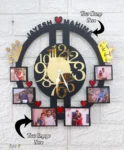 Couple Special Photo Wall Clock with Name