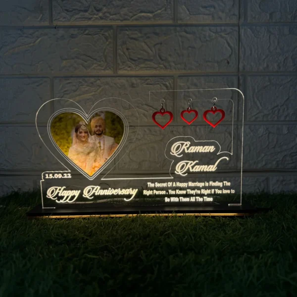 Acrylic 3D Table Lamp For Anniversary & Birthday
