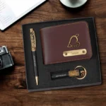 Personalized Gold Flake Combo - Wallet Pen and Keychain Combo