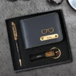 Personalized Gold Flake Combo - Wallet Pen and Keychain Combo