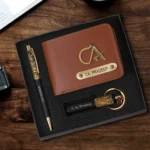 Personalized Gold Flake Combo - Wallet Pen and Keychain Combo