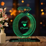 3D Acylic Name in Ring LED Lamp