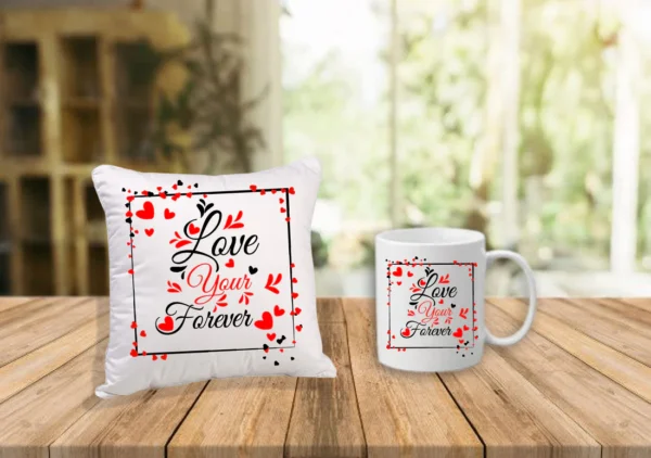 Valentine's Special Cushion & Mug Love Combo