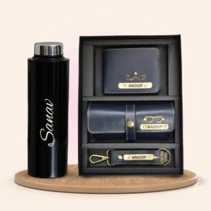 Customized Bottle with Temperature display - Pastel Shade 3 & All in One Men's Combo (3 pcs)