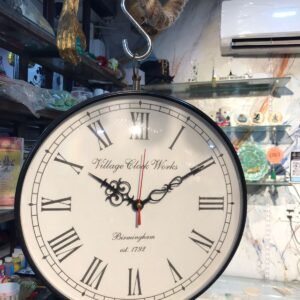 Round Wall Hanging Double Sided Railway Clock