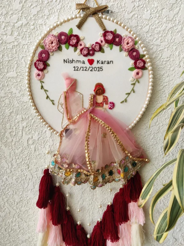 Customized Wedding Embroidery Hoop for Couples (8 Inches)