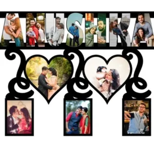 Mdf Heart Shaped Photo Frame with Name