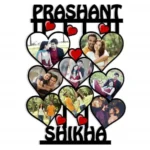 Mdf Heart Shaped Photo Frame with Name