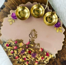 Deep Casting Thali Mould |{TCG) Silicone Mould Coaster Mould DIY Mould Epoxy Resin Molud Frame Mould Jewellery Mould - 1 PC 8x8 inch