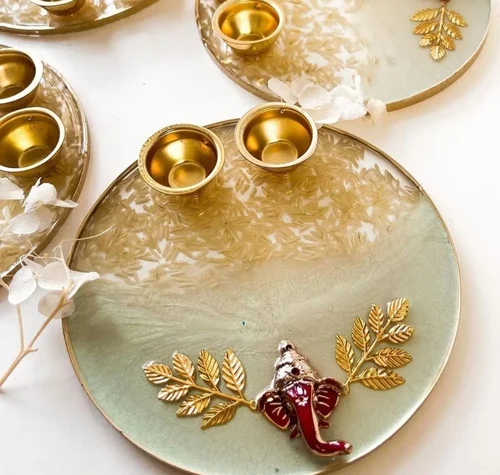 Deep Casting Thali Mould |{TCG) Silicone Mould Coaster Mould DIY Mould Epoxy Resin Molud Frame Mould Jewellery Mould - 1 PC 8x8 inch