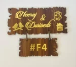 Brown Wooden MDF Name Plate, For Home