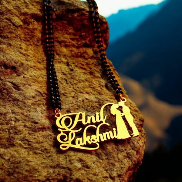 CUSTOMIZED / Personalised COUPLE NAME mangalsutra WITH CROWN,HEART,STAR Pendant Keychain With Ur name and Love