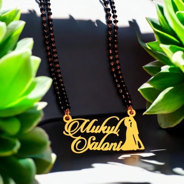 CUSTOMIZED / Personalised COUPLE NAME mangalsutra WITH CROWN,HEART,STAR Pendant Keychain With Ur name and Love