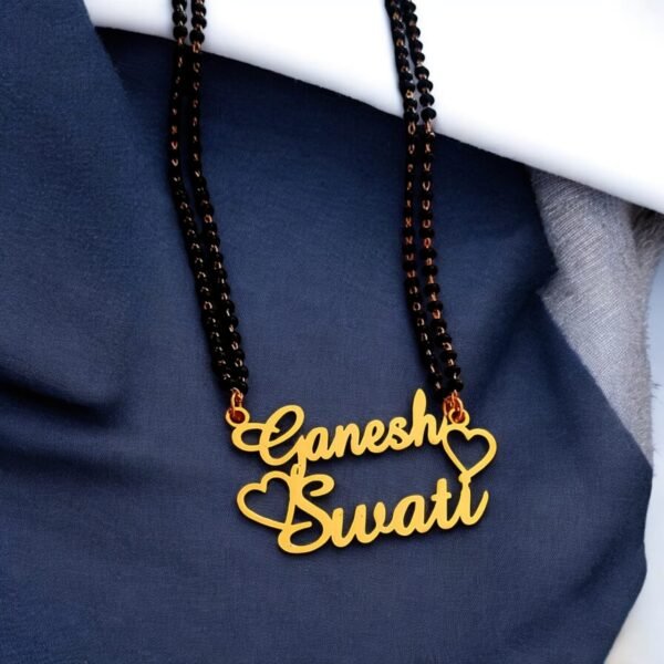 CUSTOMIZED / Personalised COUPLE NAME mangalsutra WITH CROWN,HEART,STAR Pendant Keychain With Ur name and Love