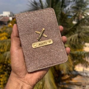Customised Passport Holder for Gift Personalised Name & Charm Leather Passport Cover Holder for Men & Women