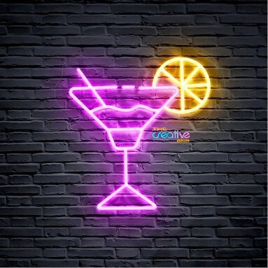 Cocktail Neon Signs for Wall Decor Neon Lights for Bedroom Led Business Signs Suitable for Man Cave Bar Pub Restaurant