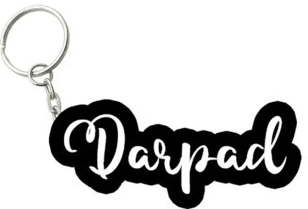 Customized Black White Name Keychain Key Chain