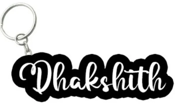 Customized Black White Name Keychain Key Chain