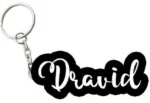 Customized Black White Name Keychain Key Chain