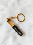 Personalized Gold and Sliver Flake Keychain