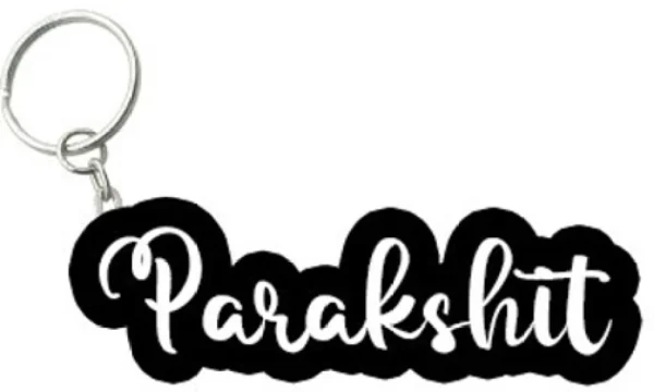 Customized Black White Name Keychain Key Chain