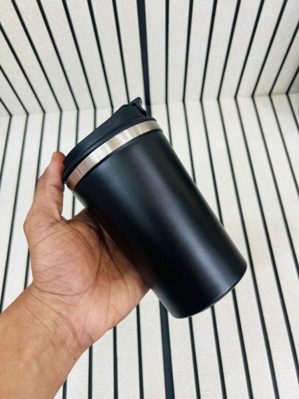 Personalised Stainless Steel Vacuum Coffee Mug with Temperature Display | 380 Ml Office Coffee Mug | Customised Travel Coffee Mug Leakproof with Name