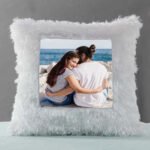Personalized Cushion Pillow for All Occasions and Gifting, 16 x 16 inch, White, 1 Pieces