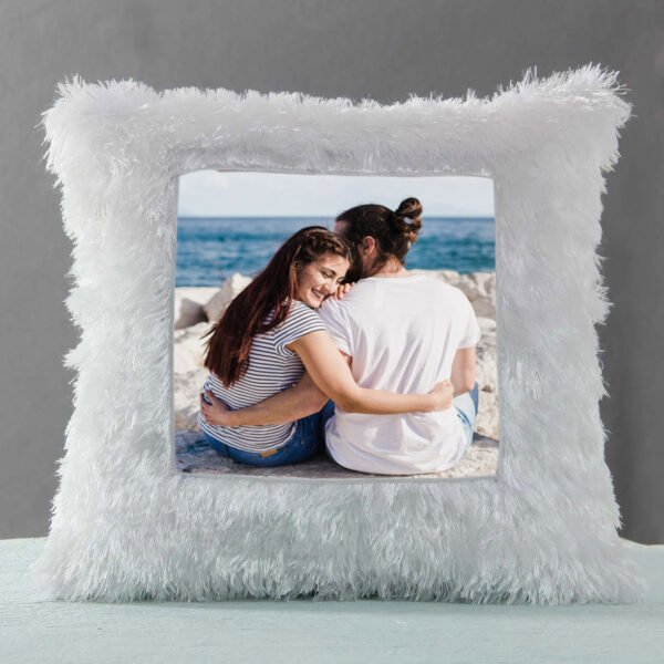 Personalized Cushion Pillow for All Occasions and Gifting, 16 x 16 inch, White, 1 Pieces