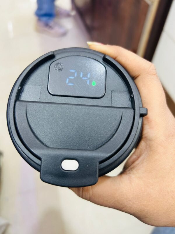 Personalised Stainless Steel Vacuum Coffee Mug with Temperature Display | 380 Ml Office Coffee Mug | Customised Travel Coffee Mug Leakproof with Name