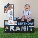 BONDING GIFTS Baby Photo Standy 1st to 9th Birthday 14 Inch Personalized Gift MDF Cutout Photo Customized Gift with Your Photos | Unique Gift for Anyone