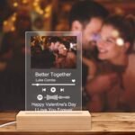 Personalized Acrylic Song Custom Acrylic Album Cover with Photo Gifts Customized Music Block Glass for Boyfriend Girlfriend Him Her Mom Dad