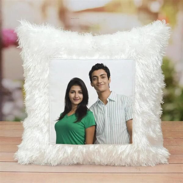 Personalized Cushion Pillow for All Occasions and Gifting, 16 x 16 inch, White, 1 Pieces