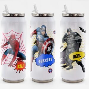 Round Shape Stainless Steel BPA Free Sipper Steel Insulated Flask Water Bottle for Kids (Random Color n Design Sent)