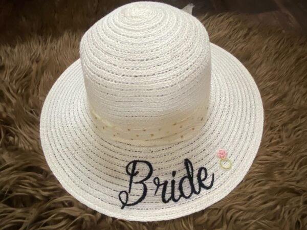 Customized Sun Hat UV Protection from Sunlight Beach Straw Sun Hat, White