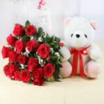 Teddy Bear and Rose Flower Gift (COMBO)