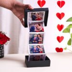 Personalized Heart Hardboard Photo Pop Box