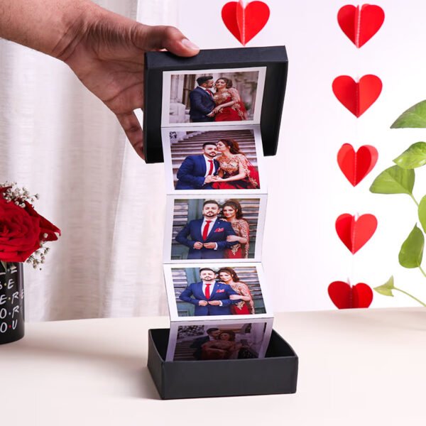 Personalized Heart Hardboard Photo Pop Box