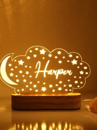 Personalized Acrylic Name Lamp | Lamp for Couple Gift, Birthday Gift for Wife Sister Valentine Gift for Girlfriend Women