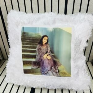 Personalized Cushion Pillow for All Occasions and Gifting, 16 x 16 inch, White, 1 Pieces