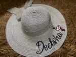 Customized Sun Hat UV Protection from Sunlight Beach Straw Sun Hat, White