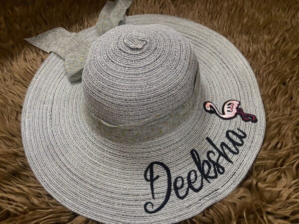 Customized Sun Hat UV Protection from Sunlight Beach Straw Sun Hat, White
