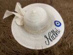 Customized Sun Hat UV Protection from Sunlight Beach Straw Sun Hat, White