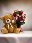 Teddy Bear and Rose Flower Gift (COMBO)