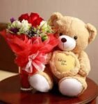 Teddy Bear and Rose Flower Gift (COMBO)