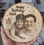 Natural Wooden Engraved Frame