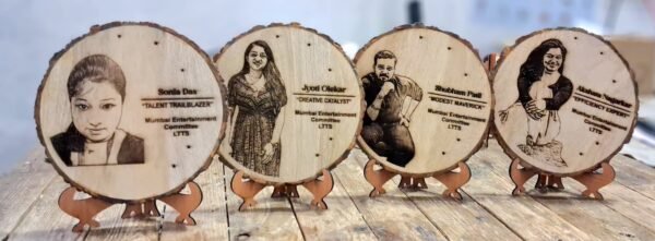 Natural Wooden Engraved Frame