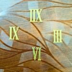 0.7 inch Golden Roman 4 Pcs Clock Number