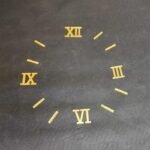 0.7 inch Gold Numbers Clock (Roman and Sticks)