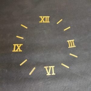 0.7 inch Gold Numbers Clock (Roman and Sticks)
