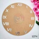 0.7 Inch Silver Numbers Clock (Roman And Sticks)